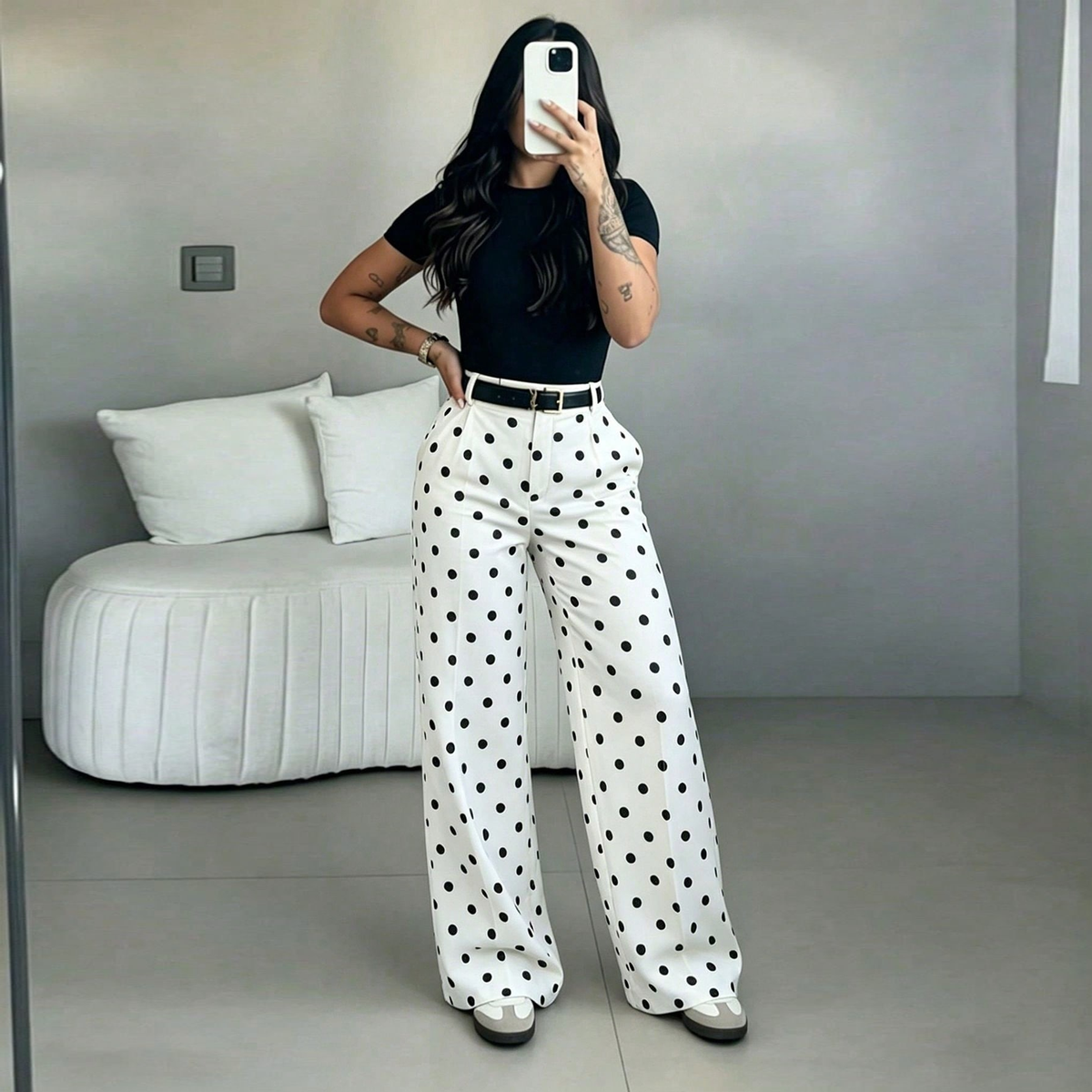 Luna High-Waist Tailored Pants