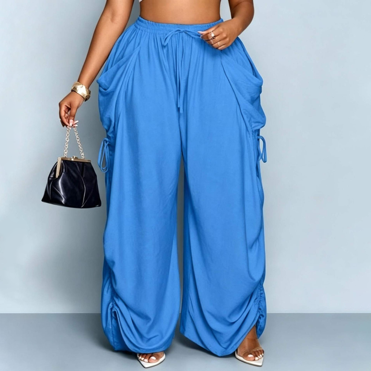 Aveline High-Waisted Drawstring Harem Pants