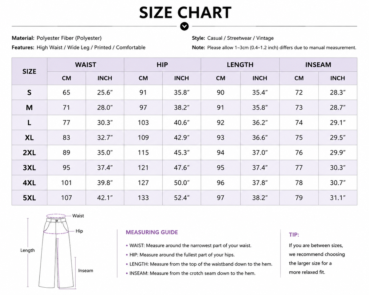 LunaBloom™ Printed Wide Leg Jeans