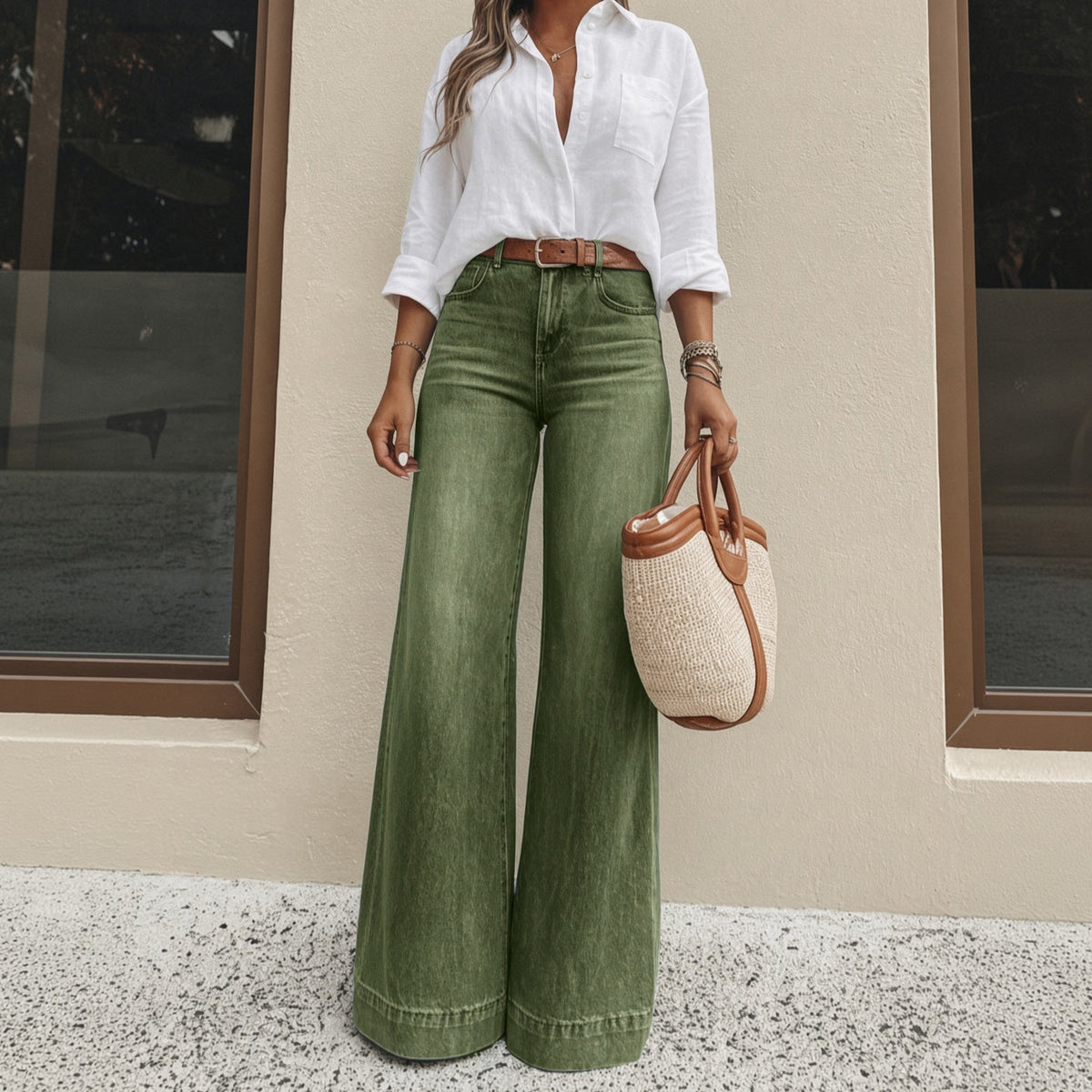 Luna High-Waist Wide Leg Jeans
